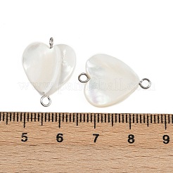 Подвески-сердечки из натуральной ракушки&nbsp;X1-STAS-D378-25P