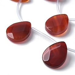 Бусины из натурального красного агата (окрашенные и нагретые) G-A259-A01-01