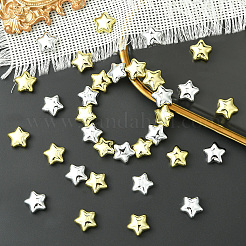 60 шт. 2-х цветные гальванические непрозрачные акриловые бусины PACR-PA0001-05