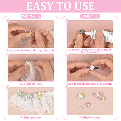 90 шт. 15 стиля мокко флуоресцентный(mi) пришивной стразы GGLA-ME0001-01