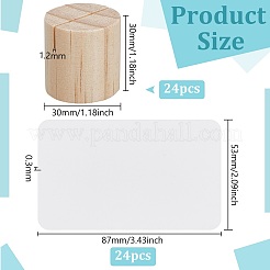 24 шт. держатель для блокнота из дерева-колонны&nbsp;AJEW-BC0009-95C