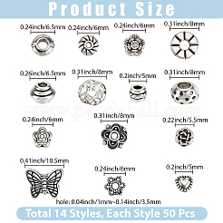 700шт 14 стиля бусины из сплава в тибетском стиле&nbsp;FIND-PA0001-28