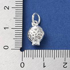 925 серебряная подвеска-полая рыбка с кольцами для прыжков&nbsp;LS-STER-E071-01S-03