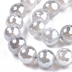 Гальванизирует естественно агат бисер пряди G-T131-55-28