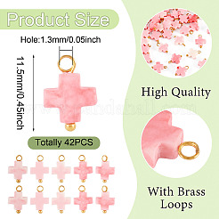 42 шт. подвески-крестики из окрашенного синтетического коралла&nbsp;PALLOY-TAC0212