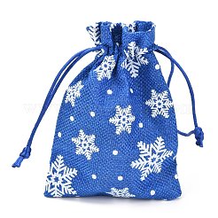 Рождественские тематические мешочки для упаковки из мешковины&nbsp;ABAG-L007-01A-02