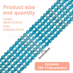 2 нити натуральных апатитовых бусин нити G-GO0001-62