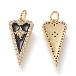 Латунные микропаве прозрачные подвески с фианитом ZIRC-K086-17A-G