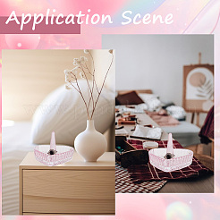 Сердечки стеклянные пластины для украшений для ожерелья ODIS-WH20002-05B