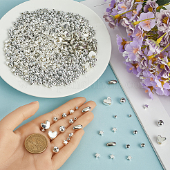 1200 шт. 6 стиля ccb пластиковые бусины с абс пластиковыми бусинами CCB-SC0001-15