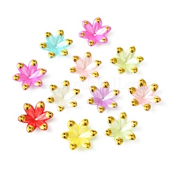 100шт акриловые колпачки для бусин. цветок&nbsp;OACR-CJ0001-91C