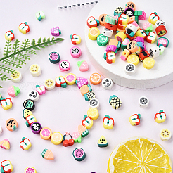 100шт 5 стиля ручной работы бусины из полимерной глины&nbsp;CLAY-YW0002-14