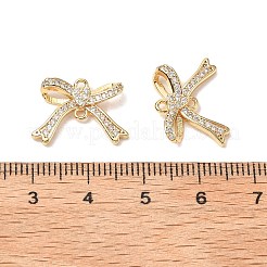 Шармы-соединители из латуни с микропаве из прозрачного кубического циркония KK-A259-37G
