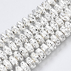 Гальванические бусины из натуральной лавы G-T114-66S