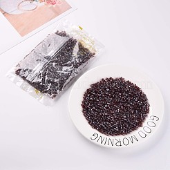 Прозрачные цвета глянцевое стекло круглые стеклярусы SEED-S045-001A-D02