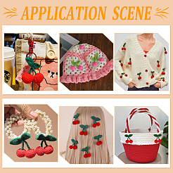 10шт 2 стиля полиэстер крючком вишня&nbsp;DIY-WR0004-92
