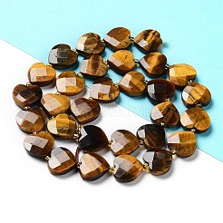 Природных тигровый глаз бисер нитей G-B044-B05-01