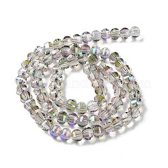 Прозрачные стеклянные бусины гальваническим пряди GLAA-Q099-C01-12-1