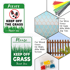 2шт 2 алюминиевых предупреждающих знака&nbsp;DIY-GL0003-64A