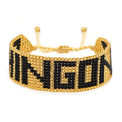 Браслеты из плетеных бусин из стеклянных бус для женщин и мужчин HA3272