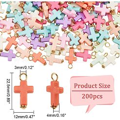 200 шт. Непрозрачные акриловые подвески FIND-NB0003-17