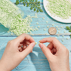 10 нить плоских круглых бусин из полимерной глины ручной работы&nbsp;CLAY-PH0001-44L