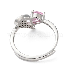 Регулируемый из латуни с кольцами из циркония&nbsp;LS-RJEW-B056-01