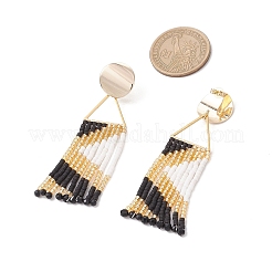 Прямоугольные серьги-гвоздики из латуни&nbsp;EJEW-MZ00512