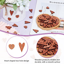 200 шт. деревянные пуговицы 2 стилей FIND-GO0001-91