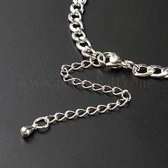 Устойчивые к потускнению ручная работа нержавеющая сталь 304 панцирные цепи браслеты изготовление аксессуаров AJEW-JB01021