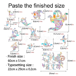 Хеллоуин призрак радуга призма электростатические наклейки на окна PW-WG9D1AB-01