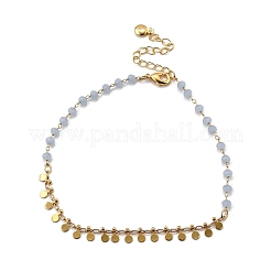 Богемские браслеты на ногу с кисточками из натурального окрашенного камня&nbsp;LS-AJEW-Z046-07G