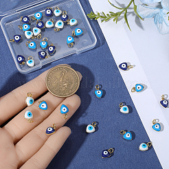 36шт 3 цвета латунные эмалевые подвески&nbsp;KK-BBC0021-93