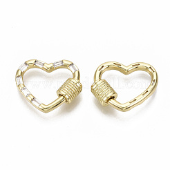 Латунь микропаве кубический цирконий винт карабин подвески с замком KK-N227-27G-01-NF