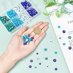 360шт 12 стиля ручной работы сглаз бусины лэмпворк пряди&nbsp;LAMP-NB0001-31