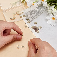 20 шт. 2 стиля подвески из латуни с прозрачным кубическим цирконием FIND-AR0005-22G