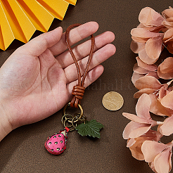 1 шт. подвеска с изображением фруктов из искусственной кожи&nbsp;HJEW-FH0001-86A