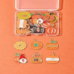 30 шт. 15 стиля День благодарения эмалевые подвески из сплава золотистого тона&nbsp;ENAM-FS0002-02