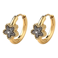 Серьги-кольца в форме звезды из нержавеющей стали 304&nbsp;EJEW-P309-01G