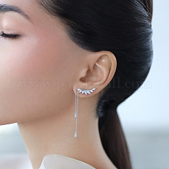 925 серьги-гвоздики с кисточками из стерлингового серебра QD3481