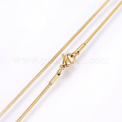 Ионное покрытие (ip) 304 нержавеющая сталь змея цепи ожерелья&nbsp;NJEW-F226-01G-01