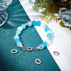 4 шт. 925 кольца Spring Gate из стерлингового серебра из Таиланда STER-SC0001-34