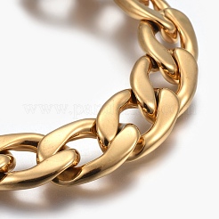 Ионное покрытие (ip) 304 нержавеющая сталь панцирные браслеты цепи&nbsp;BJEW-L634-05D-G