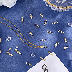 20шт латунь микро паве кубический цирконий крошечные крестики&nbsp;ZIRC-SC0001-36