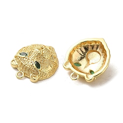 Латунные микро-паве зеленые кубические циркониевые подвески&nbsp;KK-G481-08G