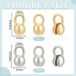 20 шт. 2-цветные наконечники для бусин из сплава FIND-BC0005-48