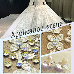 120шт. стеклянные бусины 3-х размеров GLAA-GA0001-55A