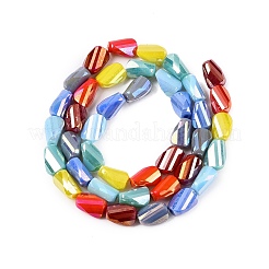 Стеклянные бусины с гальваническим покрытием  GLAA-T023-A29-01