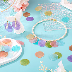 80 шт. подвески из натуральной ракушки капиз&nbsp;BSHE-TA0001-24