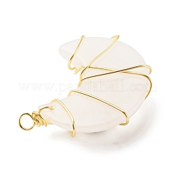 Подвески из медной проволоки из натурального розового кварца PALLOY-JF01639-04